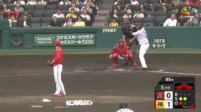 【阪神対広島8回戦】阪神、５回裏１アウト満塁からワイルドピッチと大山の２点タイムリーで３点追加！リードを４点に広げる！！！！！！！！！！！！