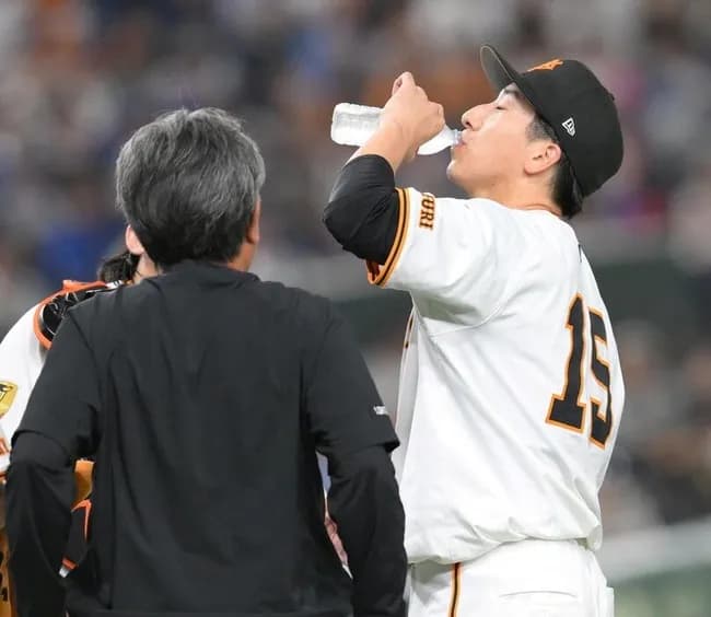 巨人・大勢「左足をつってしまいました」　八回に登板も異変を訴え緊急降板　「ほんとに情けない気持ち。プロとして情けない」と自分を責める