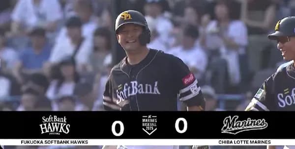 嶺井博希のタイムリーでまずは先制！！