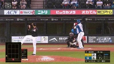 【日本ハム対ソフトバンク21回戦】日本ハム・レイエス、今日二本目となる第２７号ソロホームラン！！！！！！！！！！！！！！！！！