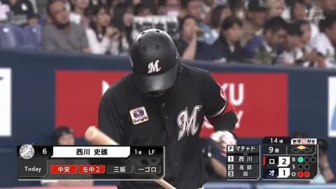 西川史礁、5試合連続5打席立って規定打席が射程圏内に！