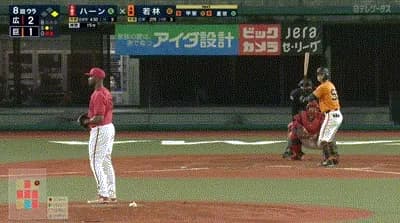 【巨人対広島10回戦】巨人・若林楽人、脇腹付近に死球を受けて負傷交代…