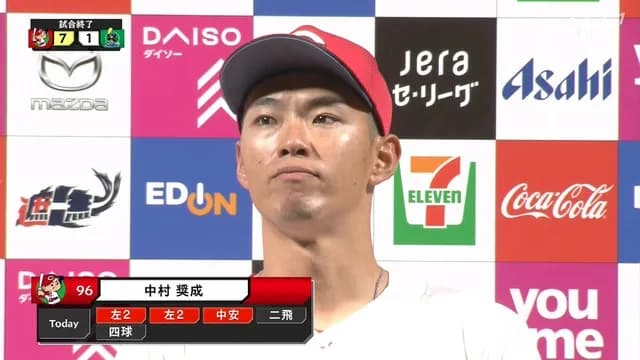 中村奨成、久しぶりのヒーローインタビュー　謙虚で草