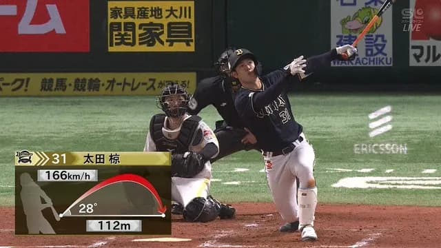 太田椋、今日も元気にホームラン