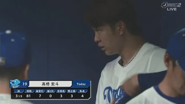 【悲報】高橋宏斗、150キロ以上出てるのに打たれる