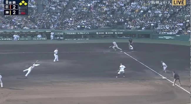 阪神、満塁の大ピンチで小幡のスーパープレーが炸裂