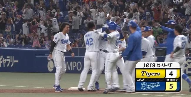 中日、サヨナラ勝ちｗｗｗｗｗｗｗｗｗｗ
