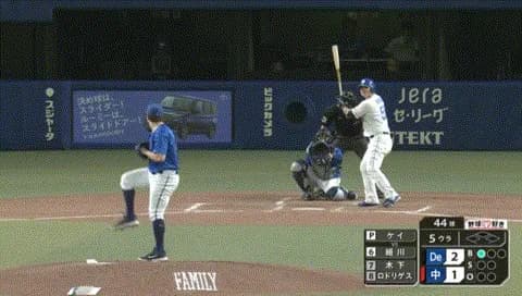 中日・細川、肉離れか？