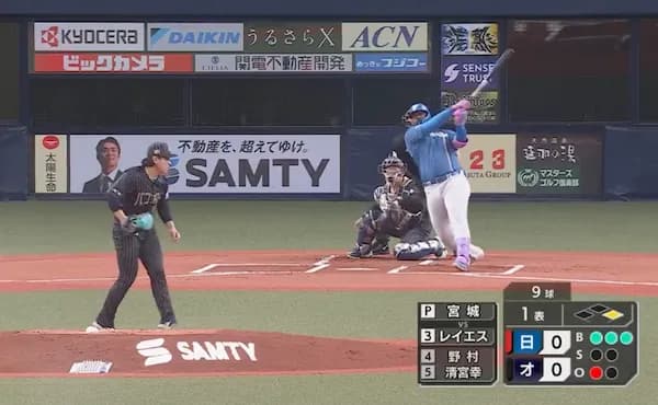 【速報】日ハムレイエス、宮城から先制の第6号2ランHRｷﾀ━━━━(ﾟ∀ﾟ)━━━━!!