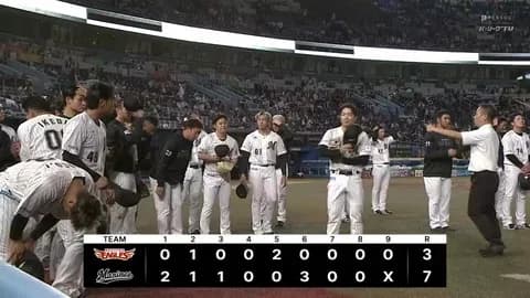 パ・リーグ順位表(5月7日)ロッテ連敗を6でストップ、首位から最下位まで全ての順位間が1G差