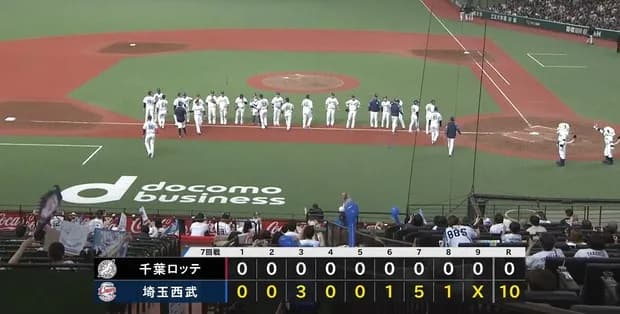 【朗報】西武、昨年の対ロッテの勝ち星に並ぶ