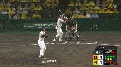 【阪神対巨人11回戦】巨人、6回表にキャベッジのタイムリーツーベースで1点追加！リードを再び4点差に広げる！！！！！！