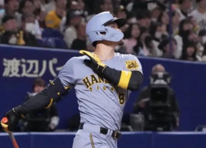 【速報】佐藤輝明、今季12号のソロHR炸裂！！！阪神同点！！！