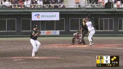 【ソフトバンク対オリックス9回戦】オリックス・杉本裕太郎、ソフトバンク・大山から第５号３ランホームラン！リードを５点に広げる！！！！！！！！