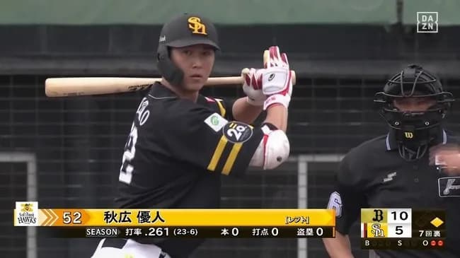 SB秋広(52)とかいうアベレージヒッターｗｗｗ