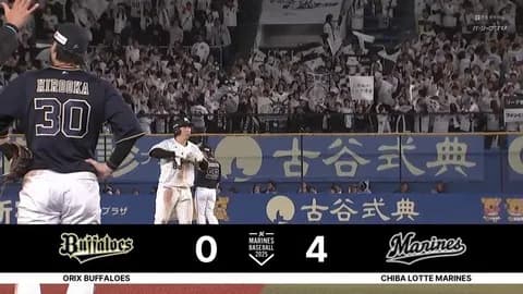 寺地タイムリー2ベース！！ロッテ貴重な追加点！！