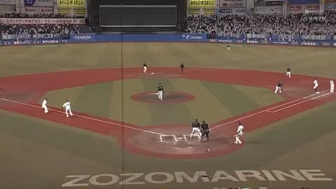 ロッテ9回の攻撃…（代走・池田⇒髙部バント⇒同点のチャンスでランナー止める）