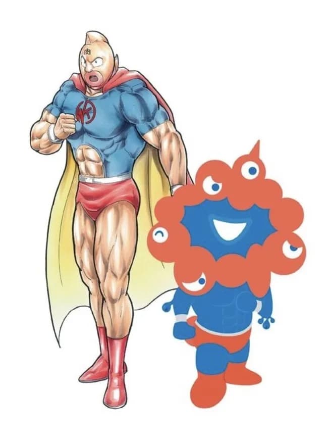 【朗報】ミャクミャクさん、キン肉マンコラボで体を仕上げてくる