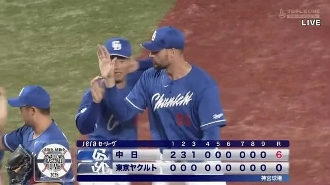 【ヤクルト対中日11回戦】中日が６－０でヤクルトに快勝し４カードぶり勝ち越し！今季初の先発野手全員安打！先発マラーは７回無失点で来日初勝利！ヤクルトは今季ワースト借金１４