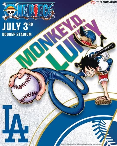 ドジャースとワンピースがコラボ！ 尾田栄一郎さん描き下ろし