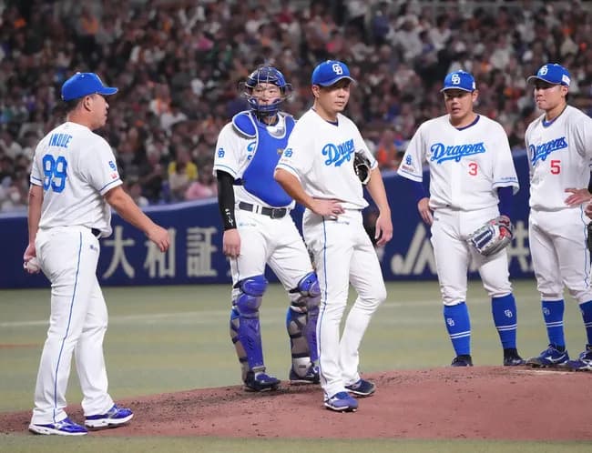 中日・井上監督、8番村松に送りバントについて「とりあえず点数を取りたいという形で、二塁、三塁にしたいっていうところをまず優先にしたっていう」