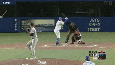 【中日対巨人10回戦】中日、７回裏１アウト二塁から代打・高橋周平のタイムリーツーベースで同点に追いつく！！！！！！！！！