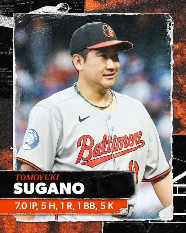 菅野智之さん、現地オリオールズファンを発情させてしまう