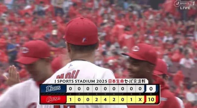 広島、西武に大勝 3タテで貯金3！16安打10得点 森が初完封4勝目