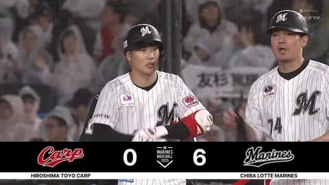 安田！佐藤！友杉！ロッテ3者連続タイムリーで一挙4点追加！