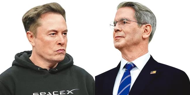 【悲報】イーロンマスク社長、ベッセント財務長官とのレスバに負けショルダータックル