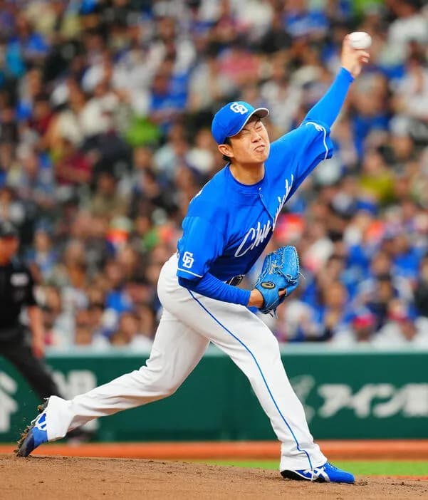 中日松葉、8回1失点の好投で完投