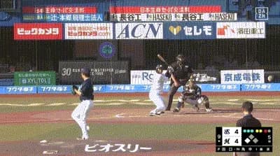 【ロッテ対ヤクルト3回戦】ロッテ・角中、９回裏１アウト三塁からサヨナラ犠牲フライ！！！！！！！！！！！！！！！！！！！！！