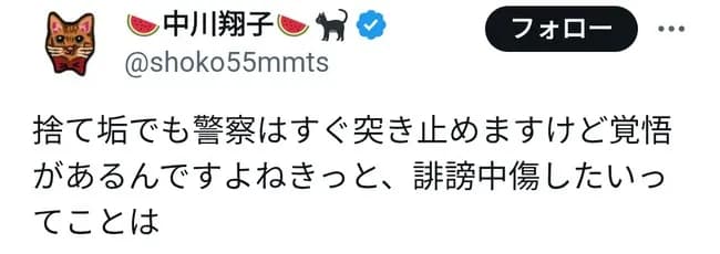 中川しょこたん「『覚悟』があるんですよね?誹謗中傷するってことは……」
