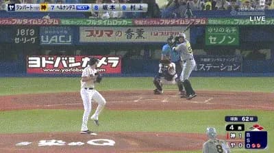 【ヤクルト対阪神8回戦】阪神、4回表2アウト一二塁からヘルナンデスのタイムリーでリードを2点に広げる！！！！！！！！！