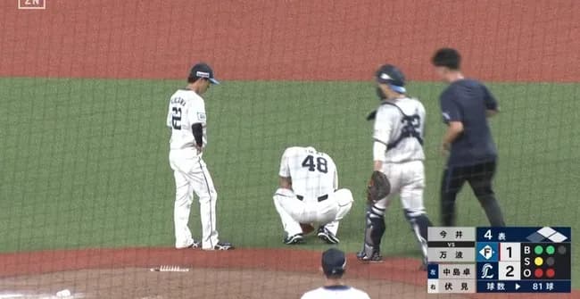 【ベルーナドーム】西武今井が緊急降板　熱中症か