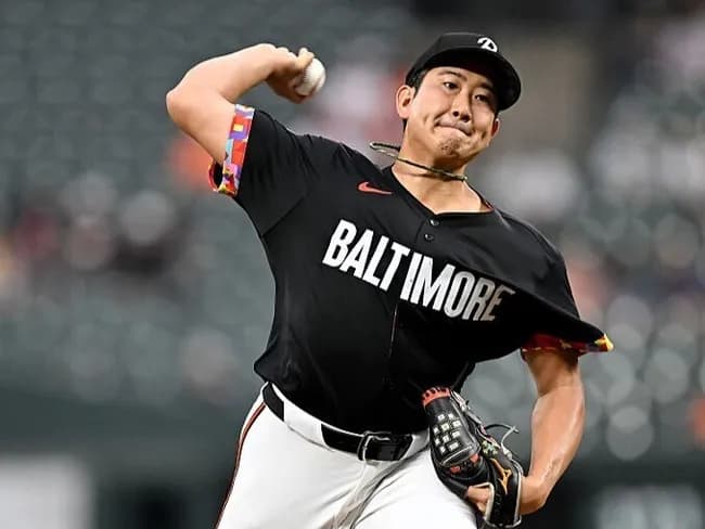 【朗報】オリオールズ菅野智之、5回7失点も味方が22点獲ったので勝利投手に