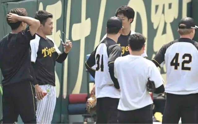 阪神・石井が１軍に合流　投手円陣で拍手で迎えられる　先月６日に打球が頭部を直撃