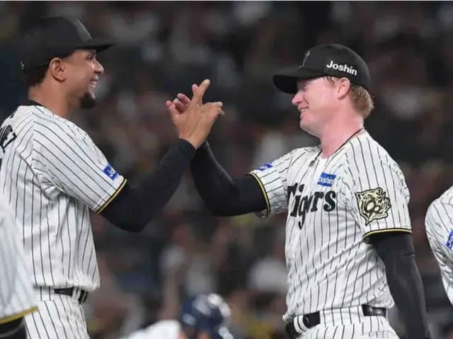 阪神・ネルソン、10戦連続0封　劇的勝利に「見ていて楽しかった」