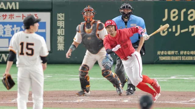 カープ菊池〝大勢攻略〟逆転2点タイムリー！奨成4号同点弾！ドラ2柳之介5回1失点！中崎島内0封！ハーン完璧締めで劇的逆転勝ち！【広島3-2巨人/試合結果】