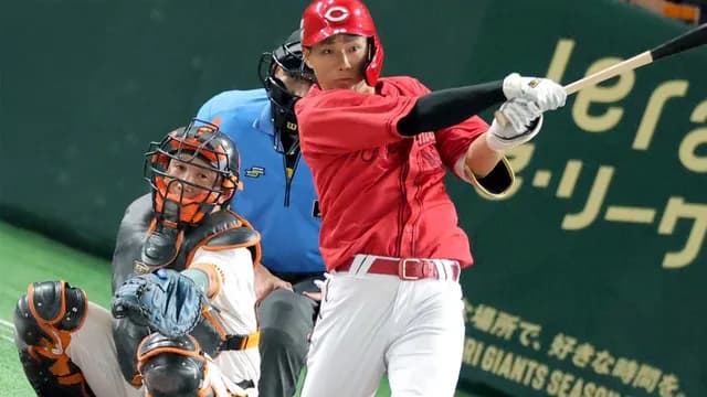 カープ中村奨成『年間13本42打点』ペース！規定打席換算では末包よりホームランを打つ能力あり