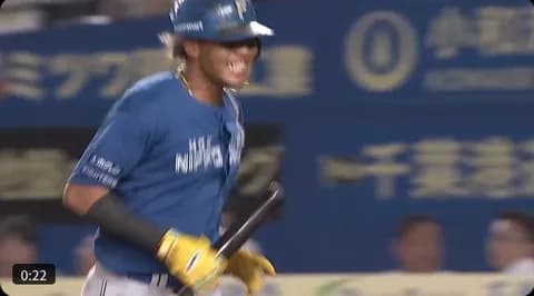 【日本ハム】五十幡の出塁から水谷が確実に仕留める！鮮やか連係プレー