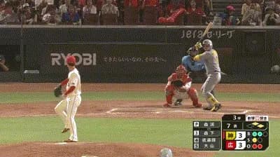 【広島対阪神15回戦】阪神、７回表２アウト一二塁から森下翔太の２点タイムリーツーベースで勝ち越し！！！！！！！！！！！！！