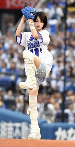 あのちゃん、２年連続ノーバン始球式　ハマスタ熱狂「可愛い！」両軍ファンから大歓声