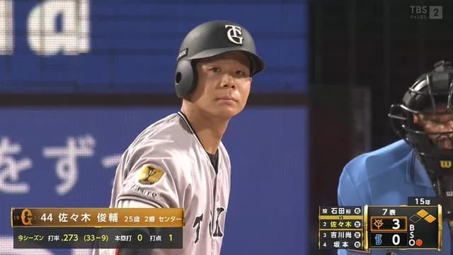 巨人・佐々木俊輔、一軍昇格後11打数7安打の大暴れ！