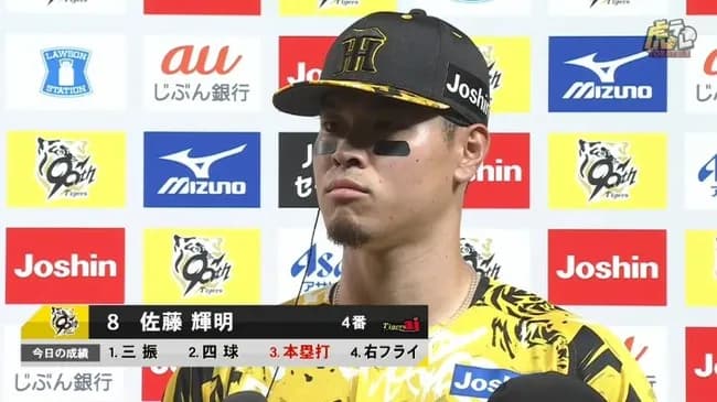 佐藤輝明(神).288 24本 62点 OPS.949 8盗塁