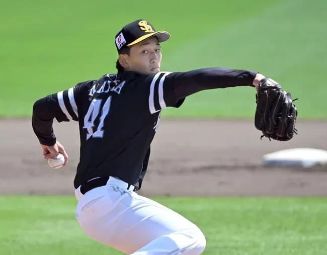 【朗報】SB高卒2年目前田悠伍(19)、6回4安打1四球無失点