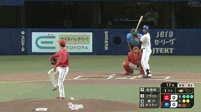 【中日対広島14回戦】中日、初回にブライト健太のタイムリーツーベースで先制!!!!!!