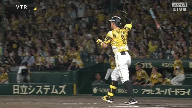 佐藤輝明、浜風関係なしの確信歩き！ 自己最多に並ぶ24号ホームラン