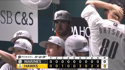 7月16日　ソフトバンク６－０ロッテ　先発サモンズが粘りの投球も6回4失点…打線はまたも貧打で今季18度目の完封負け