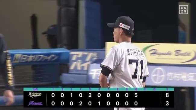【ロッテ対オリックス13回戦】オリックスが８－３でロッテとの延長戦を制し２連勝！延長１０回、頓宮裕真が決勝右犠飛！ロッテは今季最多借金１９